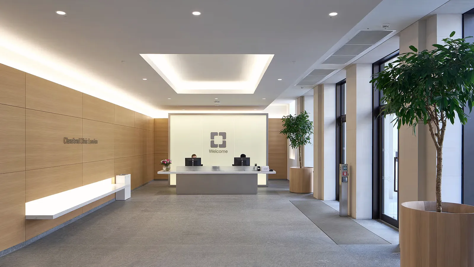 The reception at Cleveland Clinic London.